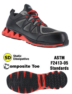 ESD, Brown & Orange Retro Jogger, Steel Toe - Men's