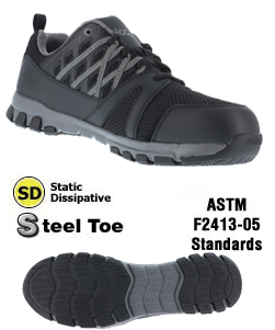 ESD, Brown & Orange Retro Jogger, Steel Toe - Men's